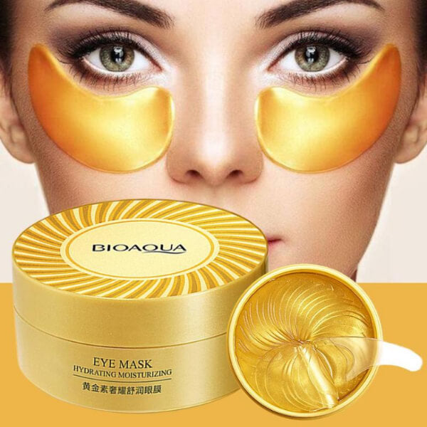 🤩 PARCHES DE HIDROGEL DORADA CON COLAGENO PARA OJOS 👁️👁️ BIOAQUA