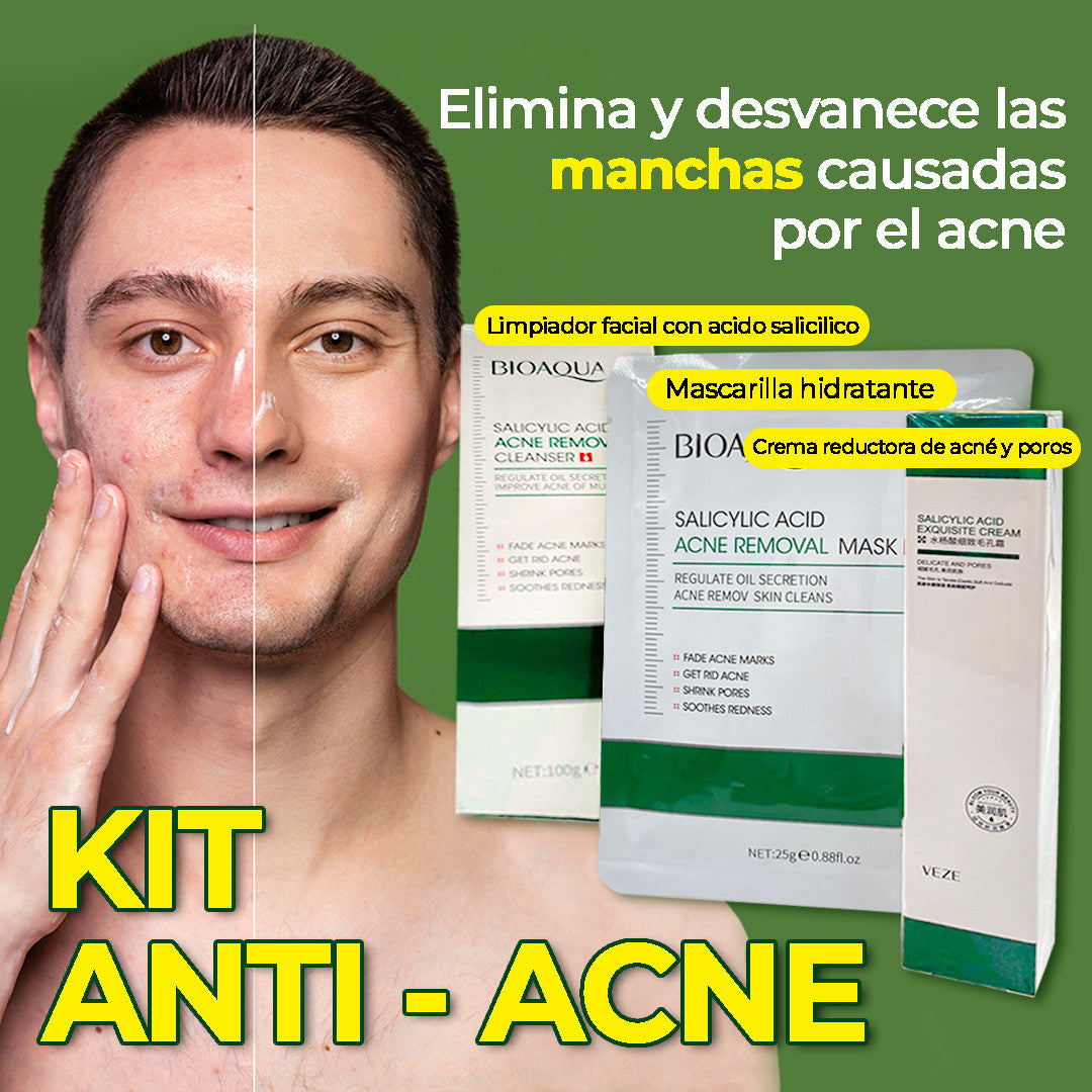 KIT ANTI-ACNE BIOAQUA 🌼  (3 PRODUCTOS)