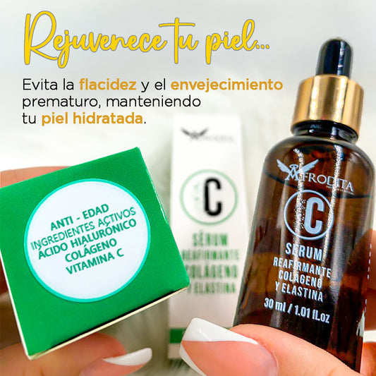 SERUM REAFIRMANTE DE COLAGENO Y ELASTINA AFRODITA™ 30 ML