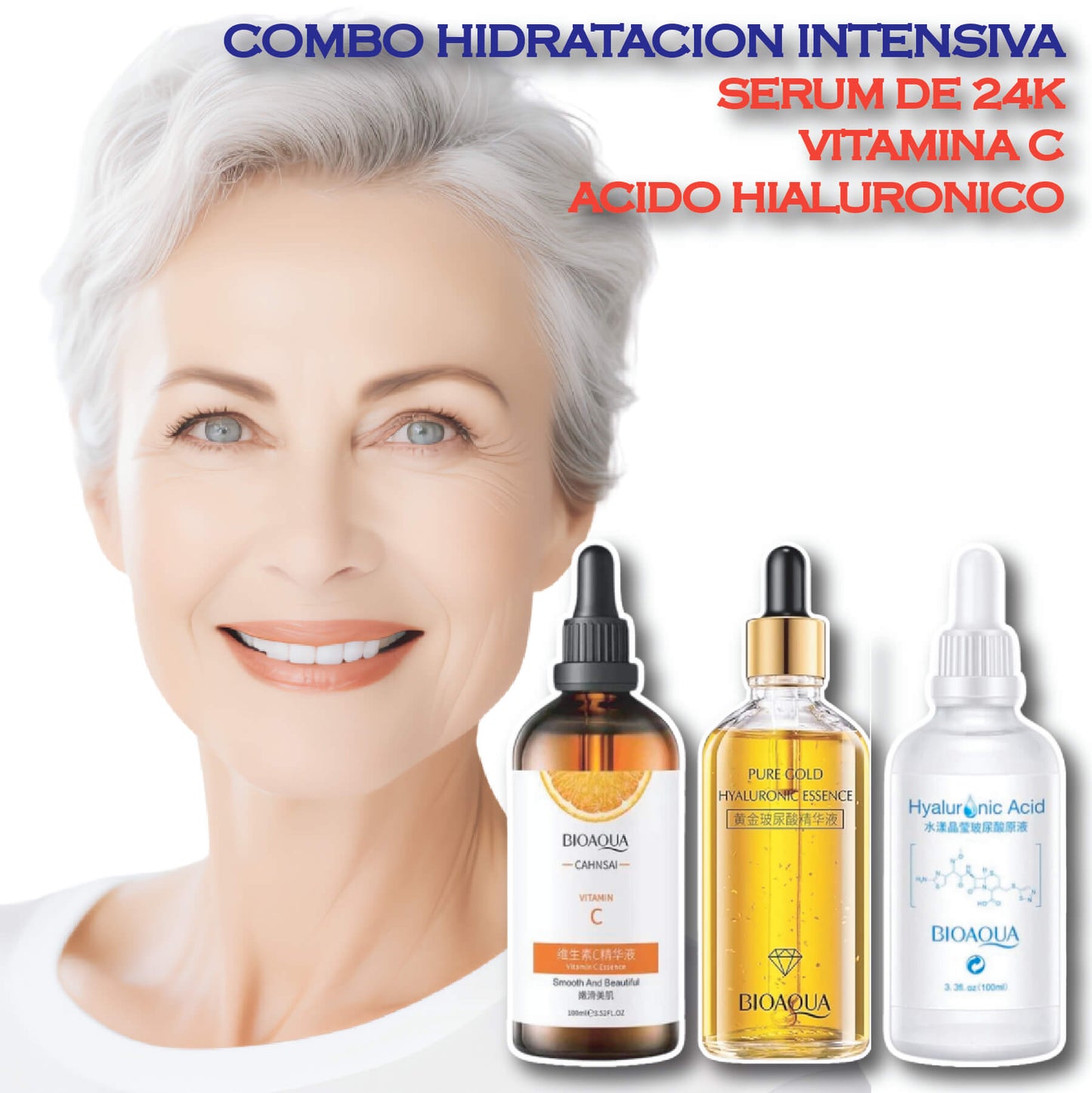 KIT HIDRATACION INTENSIVA + SERUM DE 24K BIOAQUA