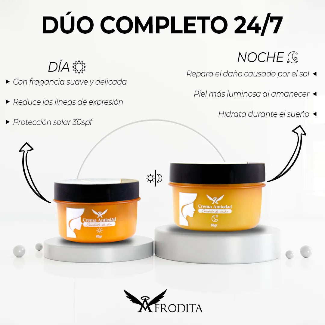 DUO ANTIEDAD DIA Y NOCHE - AFRODITA 60 g c/u