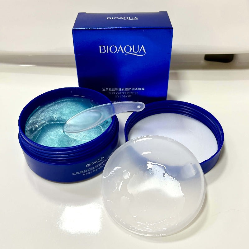 🤩 Parches de Hidrogel con Colágeno y Péptidos de Cobre 👁️ BIOAQUA - 60 Apliques.