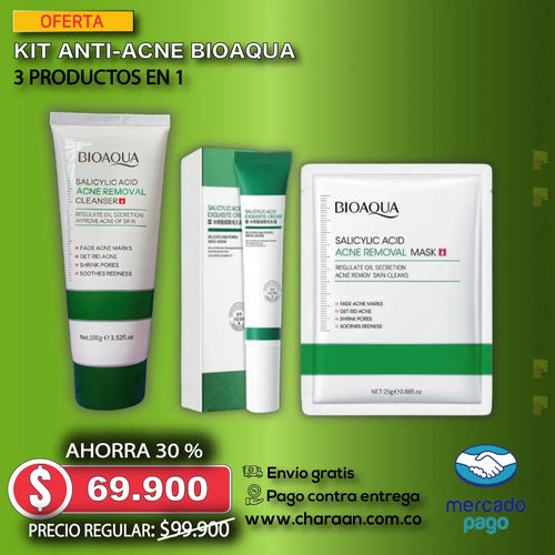 KIT ANTI-ACNE BIOAQUA 🌼  (3 PRODUCTOS)