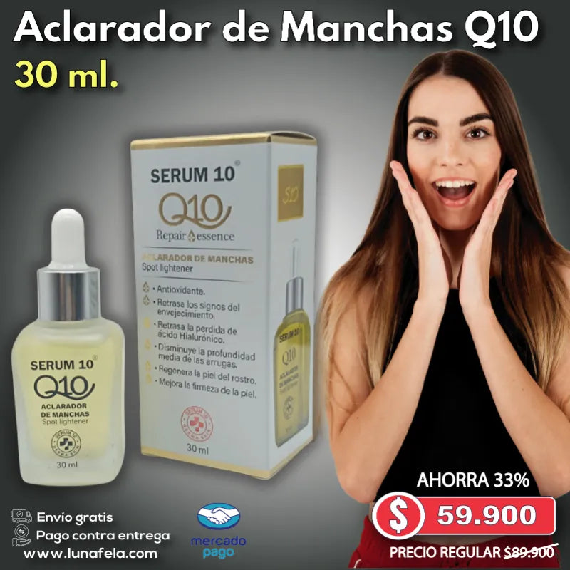 Aclarador de Manchas Q10 SERUM 10 🌼 30 ml