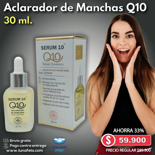 Aclarador de Manchas Q10 SERUM 10 🌼 30 ml